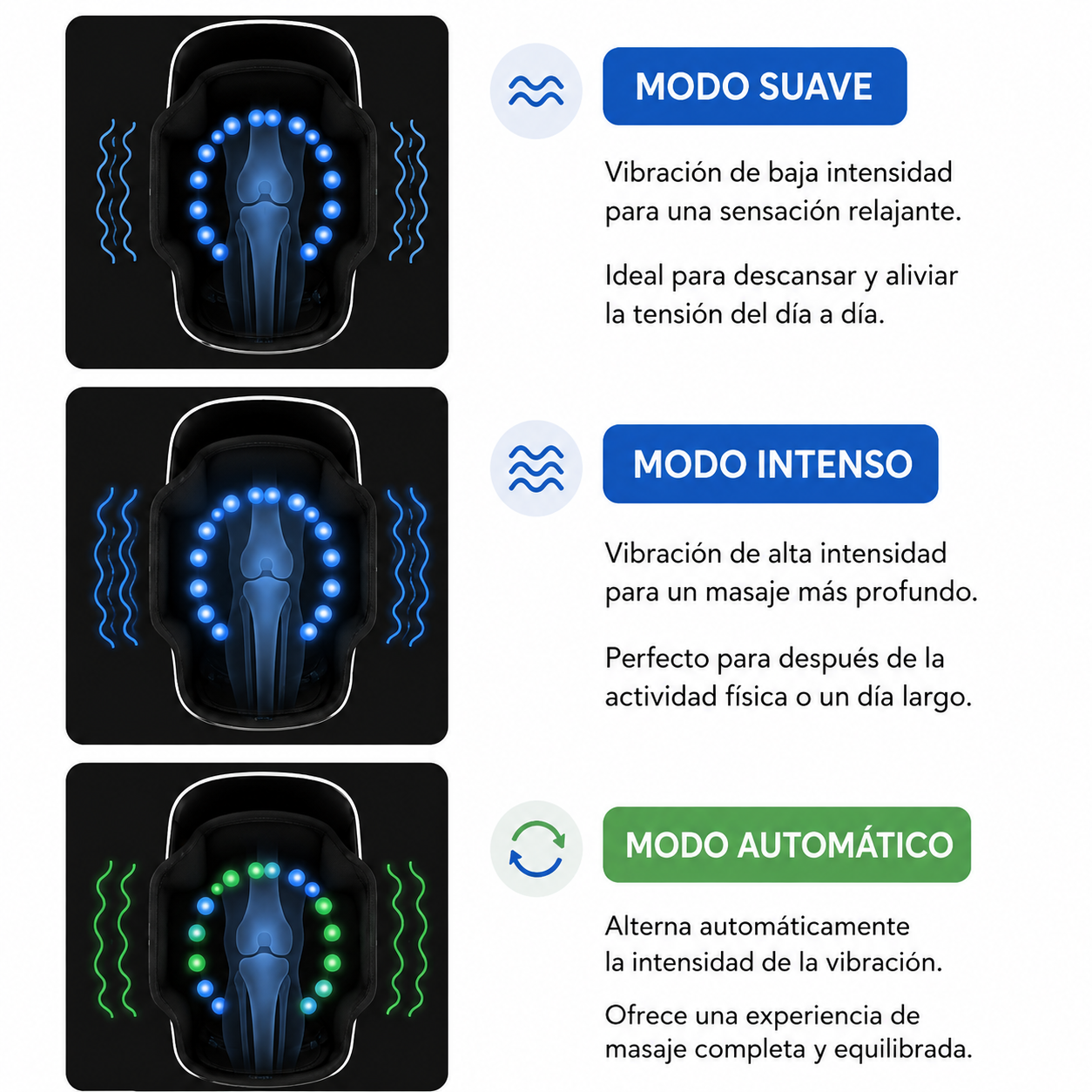 Masajeador de rodilla 3 en 1